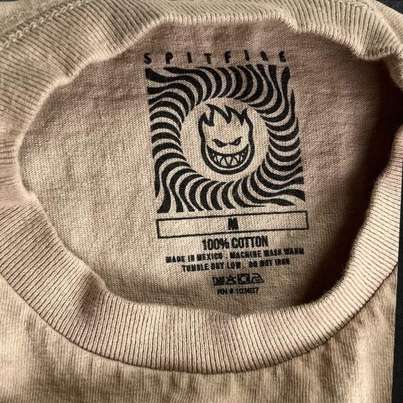 🟢5/$25  Spitfire Tan T-Shirt - Picture 9 of 9